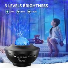 Galaxy Star Projector,Nebula LED Night Light For Room Decor, Ocean Wave Starry Sky Light Projector For Bedroom Home Theater, Remote & Bluetooth Speaker, Christmas For Adults - 預設 - 查看 4