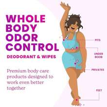 Lume Whole Body Deodorant - Smooth Solid Stick &Amp; Flushable Deodorant Wipes - Doctor Developed - Aluminum Free, Baking Soda Free, Skin Loving - 26 Ounce (Soft Powder) 15 Count Wipes (Cool Cucumber) - Soft Powder & Cool Cucumber - 查看 2