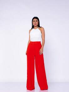 CALÇA PANTALONA NO TECIDO DUNA