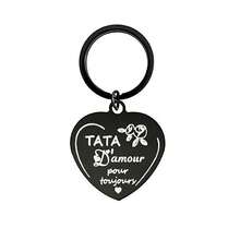 阿姨心形钥匙扣 - 不锈钢雕刻女士钥匙圈带扣 - 阿姨永恒的生日礼物配饰，汽车配饰，包包挂饰，背包装饰，适合上学、万圣节、教师节等场合，可作挂绳、证件套、汽车配饰、包包挂饰、圣诞节汽车配饰，也是送给朋友和姐妹的礼物创意。 - 銀色 - 查看 8