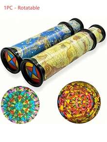 1 个旋转万花筒，神奇魔幻百变内部观看万花筒万圣节、圣诞节礼物、感恩节
