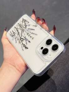 Transparent Case With Leaf Pattern, Compatible With Apple, Redmi, INFINIX, Nothing Phones Waterproof Shockproof Anti-Fall Scratch Resistant - Multicolor - View 3