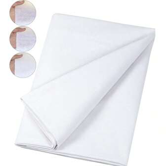 Geweven katoenen strijkvlieseline: 111 cm x 1,8 meter, zwaargewicht 100% katoenen enkelzijdige vlieseline voor blouses, overhemden, kragen en doe-het-zelf knutselspullen.