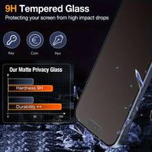 BOLLYMORE 3片裝 磨砂防窺鋼化玻璃螢幕保護貼,相容 iPhone 17Pro Max/17Pro/16Pro Max/17 - 全螢幕覆蓋 9H 硬度,磨砂隱私防窺,防摔邊緣,左右防窺且防指紋 - 無色 - 查看 7