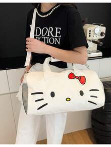 Sanrio 1个女士大号旅行手提包，可爱蝴蝶结单肩包，卡哇伊健身斜挎包，时尚礼物 - 彩色 - 查看 6