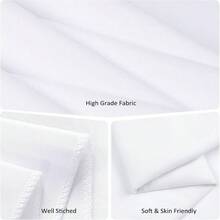8 Packs White Table Cloth Rectangle 60x102 Inch For 6 Foot Rectangle Tables, Wrle Resistant Polyester Fabric Tablecloth Washable Rectangular Table Covers For Dining Wedding Party Buffet - 白色+++8+件裝+-+60+x+102+英寸 - 查看 5