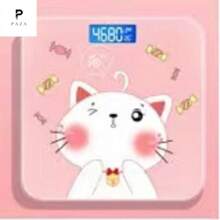 Básculas electrónicas humanas alta precisión diseño dibujos animados patrón aleatorio balanza digital peso corporal baño hogar pantalla lcd sofisticada fácil uso durable - Multicolor - Ver 9