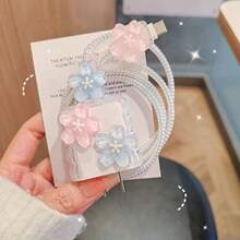 Minimalist Floral Charging Protector Case, Suitable For Apple 14/13/16/15 Series Fast Charging Adapter, 20W Charger Protector Case, Ideal Gift - Wavy Blue Flowers - View 4