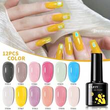 TARTU TARTU Conjunto de 12 Peças de Esmalte de Gel 8ml em Tons de Rosa Nude, Rosa, Roxo, Vermelho, Cinza, Borgonha e Marrom MAR, 12 Cores de Esmalte de Gel Semi-Permanente, Remoção por Imersão para UV/LED, Para Salão e Arte de Unhas DIY em Casa, Presente para Meninas