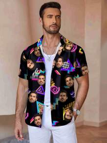 Customized Shirt, Personalized Shirt With Custom Design Of Male/Female Portrait, Family Members, Pets, Cartoon, Holiday Themed, Fun Shirt - Multicolor - View 4