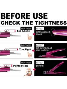 磁性指甲钳,亚克力指甲钳,人造指甲修剪器,锋利刀片美甲修脚工具,适用于美甲沙龙和家庭美甲,可调节磁性指甲钳,适用于亚克力指甲 - 玫瑰红指甲钳,美甲工具,指甲护理用品 - 玫紅色 - 查看 4