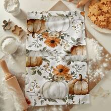2/4/6/48 piezas Toallas de cocina/manos suaves con estampado de calabaza y floral, multiusos, paños de cocina de secado rápido, adecuados para la cocina, celebraciones, bodas, decoración y talla grande - Multicolor - Ver 6