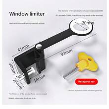 2pcs Adjustable Window Locks, Easy To Install Without Drilling, Removable Window Stopper Handle, Furniture And Door Latch Fixers, Home Security Window Locks, Drill-Free Casement Window Limiter, Aluminum Alloy Window Lock Clasp