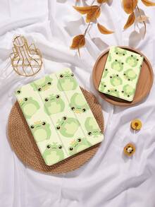 夏季青蛙图案平板电脑保护壳,兼容 iPad 9.7/10.2/10.5/10.9/12.9/Pro 11、第 10 代,兼容三星 Galaxy Tab S6 Lite 10.4 英寸,兼容 Kindle Paperwhite 第 12 代 2024,Kindle(第 11 代)2022 年发布,柔软防摔保护,智能支架/自动唤醒/睡眠 - 彩色 - 查看 9