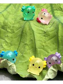 Glow-In-The-Dark Cute Expression DIY Landscaping Decor Accessory, Mini Desktop Handicraft Ornament