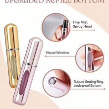 1pcs Refillable Perfume Bottle With Spray Pump, Portable Travel Cosmetic Container, Mini Atomizer Spray Bottle, Valentine's Day Gift. Black