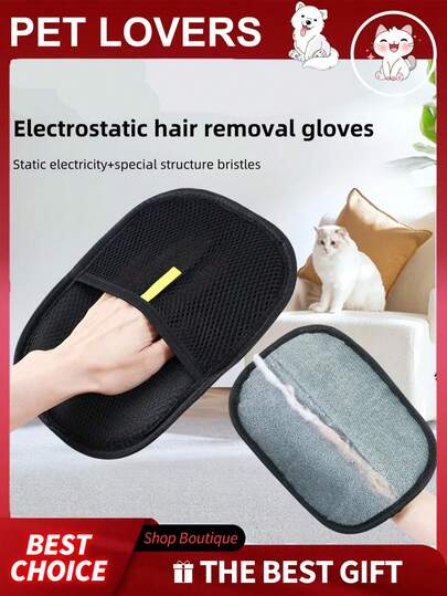 2PCS Reusable Hair Remover Glove,Portable Pet Dog Cat Hair Gloves Designed For Removing Pet Dog Cat Hair Are Used For Clothing, Carpets, Car Cushions, Sofas, Pet Beds, Furniture, Rugs
