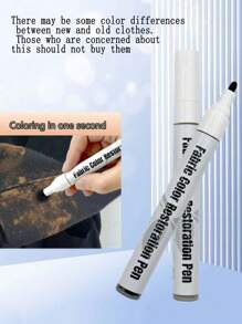 衣物颜色修正笔有多种颜色可选，防水防褪色。衣物和地毯修复笔通用，适用于牛仔布，高效且不褪色。