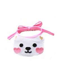 Knitted Cartoon Embroidered Bib For Pet Dogs And Cats, Cute And 3d Design
