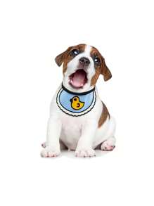 Knitted Cartoon Embroidered Bib For Pet Dogs And Cats, Cute And 3d Design