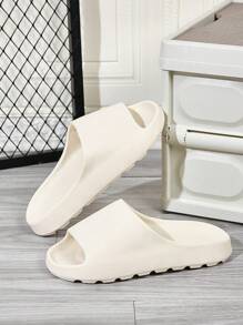 舒适EVA防滑拖鞋 - 厚底，如云朵般柔软，夏季室内/室外凉鞋 - 米色 - 查看 4