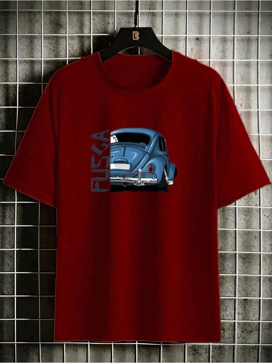 Men's T-Shirt Beetle Car Printed 100% Cotton Unisex Women Men Comfortable