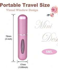 1pcs Mini Refillable Double Layer Fine Mist Perfume Spray Bottle With Lid Cosmetic Perfume Aromatherapy Lotion Storage Container DIY Beauty Tool Travel Essentials Black - 黑色 - 查看 10