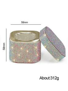 1 件钻石玻璃水晶杯、粉色/AB 指甲水钻、美甲丙烯酸液体粉末美甲杯碗玻璃器皿、美甲刷透明工具、洗甲笔杯美甲用品、美甲工具 - 彩色 - 查看 12