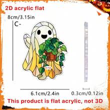 1 Mặt dây chuyền nhỏ trang trí nhà Halloween, Chú ma nhỏ dễ thương cầm cây xanh trên tay, Trang trí Acrylic phẳng 2D, Thích hợp làm đồ trang trí sau ba lô, Mặt dây chuyền trang trí nội thất ô tô, Trang trí cành cây vườn ngoài trời, Trang trí nhà cửa, Phòng ngủ, Phòng khách, v.v., Quà tặng Halloween, Tiệc tùng, Món quà hoàn hảo cho gia đình và bạn bè - Mặt dây chuyền ma - sợi vàng - Xem 14