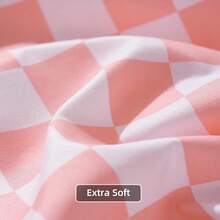 Best Season 4 Piece Bed Sheet Set - Full Size - Soft Microfiber Bedding Sheet Set, Deep Pocket, Stain, Fade & Wrinkle Resistant (Plaid Black & White), Luxury Comfortable - 珊瑚白格子 - 查看 5