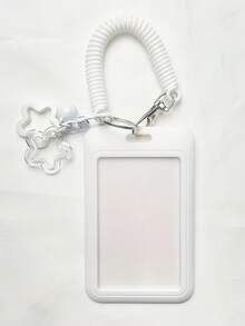 1 PC Expandable Plastic Card Holder With Keychain, Bus Pass Case, ID Card Sleeve, Star Pendant Key Chain Suitable For Daily Wear, Holiday Gift - Multicolor - View 15