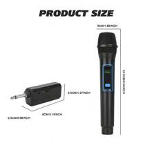 可充电无线手持麦克风，电池续航时间长达8小时，适用于直播/卡拉OK/会议等场合，即插即用