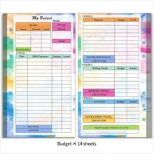 6-Loch Lose-Blatt-Notizbuch Ersatz-Zubehör-Set, Wochenplan, Monatsplan, Haushaltsbuch Ersatz-Innenseiten, Handkonten Innenseiten, A6 Notizbuch Ersatz-Innenteil