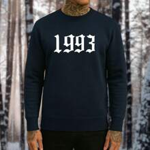 1993 Crew Neck Sweatshirt, Cold Weather Blouse, Men's Flannel Coat