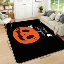 1 Stück Fußmatte mit Kürbis- und Geistermuster, schnelltrocknend, kann von Hand gewaschen, maschinell gewaschen oder chemisch gereinigt werden, saugfähiger Teppich geeignet für Heim, Schlafzimmer, Badezimmer, Küche und Esszimmer Dekoration, gut für Party, Weihnachten, Halloween, Feiertage, Innen- und Außenbereich, Hof Dekoration