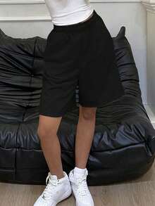 3pcs Teen Girls Loose Pocket Casual Shorts, Comfortable Indoor Home Wear, Outdoor Sports Milk Silk Shorts, Suitable For Spring, Summer, Autumn