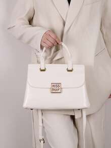 2025 New High-End Fashion Women's Handbag, Retro Burgundy Oiled Wax Leather Luxury Large Capacity Women's Messenger Bag, OL Commuter Style High-Quality Tote Briefcase, Elegant One Shoulder Crossbody Bag, Pleated Soft Leather Lock Unique Niche Design Women Bag - Multicolor - View 8