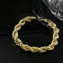 1 件男士时尚菱形链手链，嘻哈链手链万圣节配饰朋克