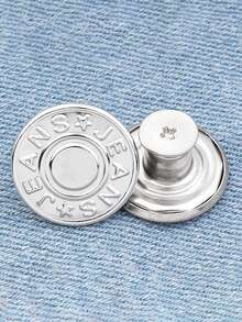 6/12/24颗可调节牛仔裤纽扣，宽松牛仔裤纽扣别针，牛仔裤纽扣，扁平免缝可拆卸牛仔裤缝纫纽扣，腰部可调节金属纽扣，腰部纽扣，可重复使用的可调节金属裤子收紧纽扣，牛仔裤纽扣别针，可调节纽扣配件，免缝腰部收紧金属铆钉扁平，适合DIY服装修补，是旧牛仔裤改造和尺寸调整的理想选择。 - 銀色 - 查看 8