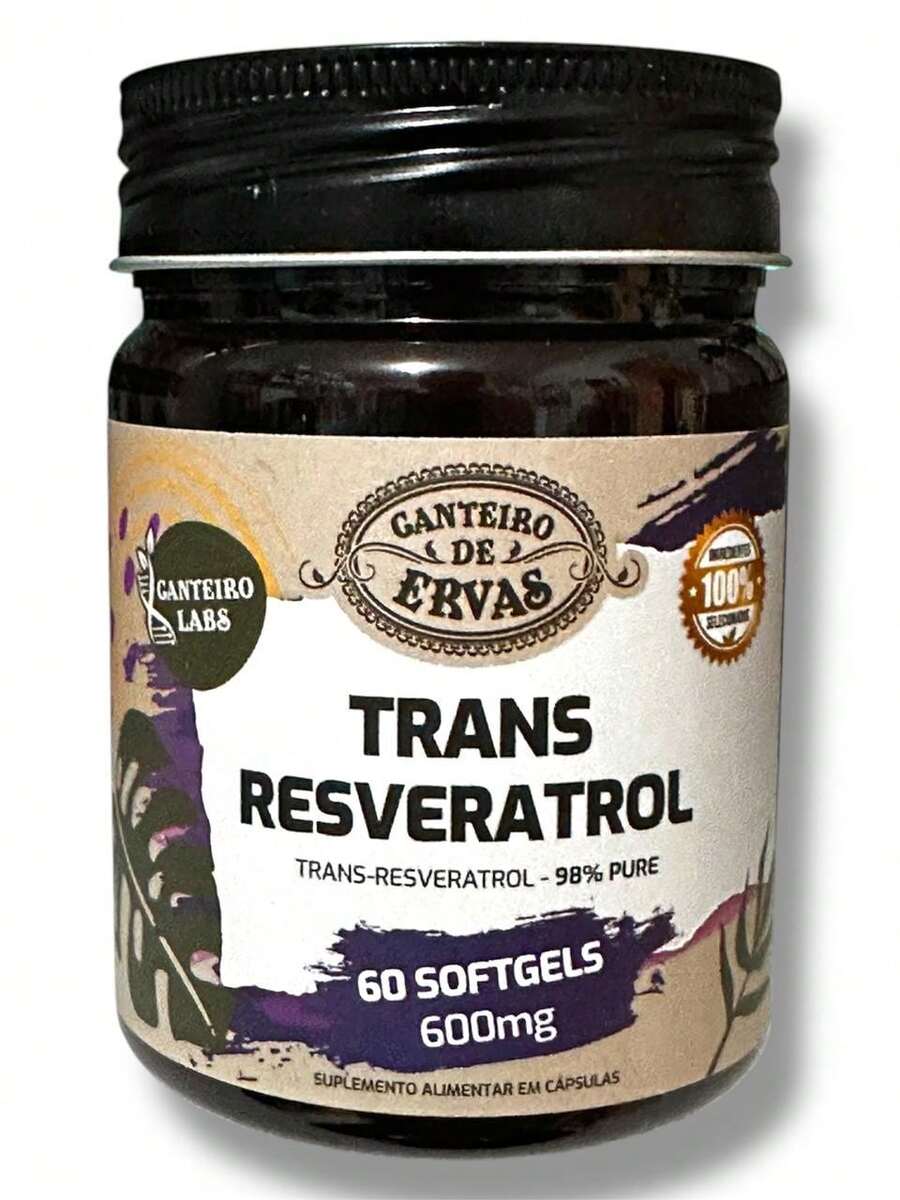 Trans Resveratrol 95% Pure 600mg 60 Softgels Herb Garden - Otros - Ver 1