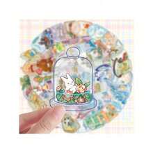 50 Cartoon Transparent Object Graffiti Stickers DIY Decorative Material Stickers, Storage Box Luggage Stickers, Reward Gifts - 多色的 - 查看 5