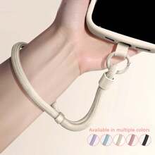 1pc Minimalist Adjustable Short Strap Buckle Lanyard, Phone Lanyard, Water Bottle Holder, Key Chain, Wrist Strap With Pad