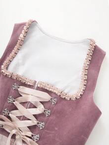 ii 女士德国连衣裙巴伐利亚啤酒节万圣节狂欢节服装 - 粉色 - 查看 6