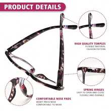 3 Pack Oprah Style Reading Glasses Blue Light Blocking Computer Readers Fashion Quality With Spring Hinge Eyeglasses For Women - Mixed Color - View 3