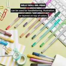 Gelly Roll Metallic Gel Pens - Pens For Scrapbook, Journals, Or Drawing - Metallic Gold Ink - Medium Line - 6 Pack,10405758 - 橄欖綠 - 查看 6