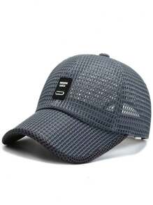 夏季大尺寸網眼棒球帽，可摺疊邊緣遮陽帽，透氣遮陽帽，時尚男士棒球帽 - 彩色 - 查看 18