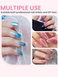 100 件柔软海绵 + 1 件指甲海绵夹套装，打造完美扎染渐变效果指甲海绵套装、渐变指甲刷、美甲工具、化妆工具、清洁海绵（101/100/51/50/5/1 件）可用 - 彩色 - 查看 6