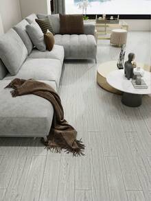 1 Roll Thick Self-Adhesive Floor Tile Sticker (Thickness: 0.25mm), Waterproof Anti-Slip Vinyl Flooring Decal, Suitable For Bathroom, Living Room, Bedroom, Kitchen, RV, Removable Wallpaper And Floor Sticker For Bedroom And Living Room, Home Decor, Kitchen Items - Thickened Light Gray - View 19