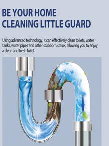 2-In-1 Rose Scented Automatic Toilet Cleaner Blocks, Bathroom Toilet Odor Eliminator, Toilet Cleaning Agent. Place The Product In The Toilet, Soak For 20 Minutes, Then Use With A Toilet Brush For 12-Hour Freshness.