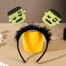 1 件万圣节装饰骷髅头带，派对、角色扮演、魔杖道具的趣味头饰 - 彩色 - 查看 7